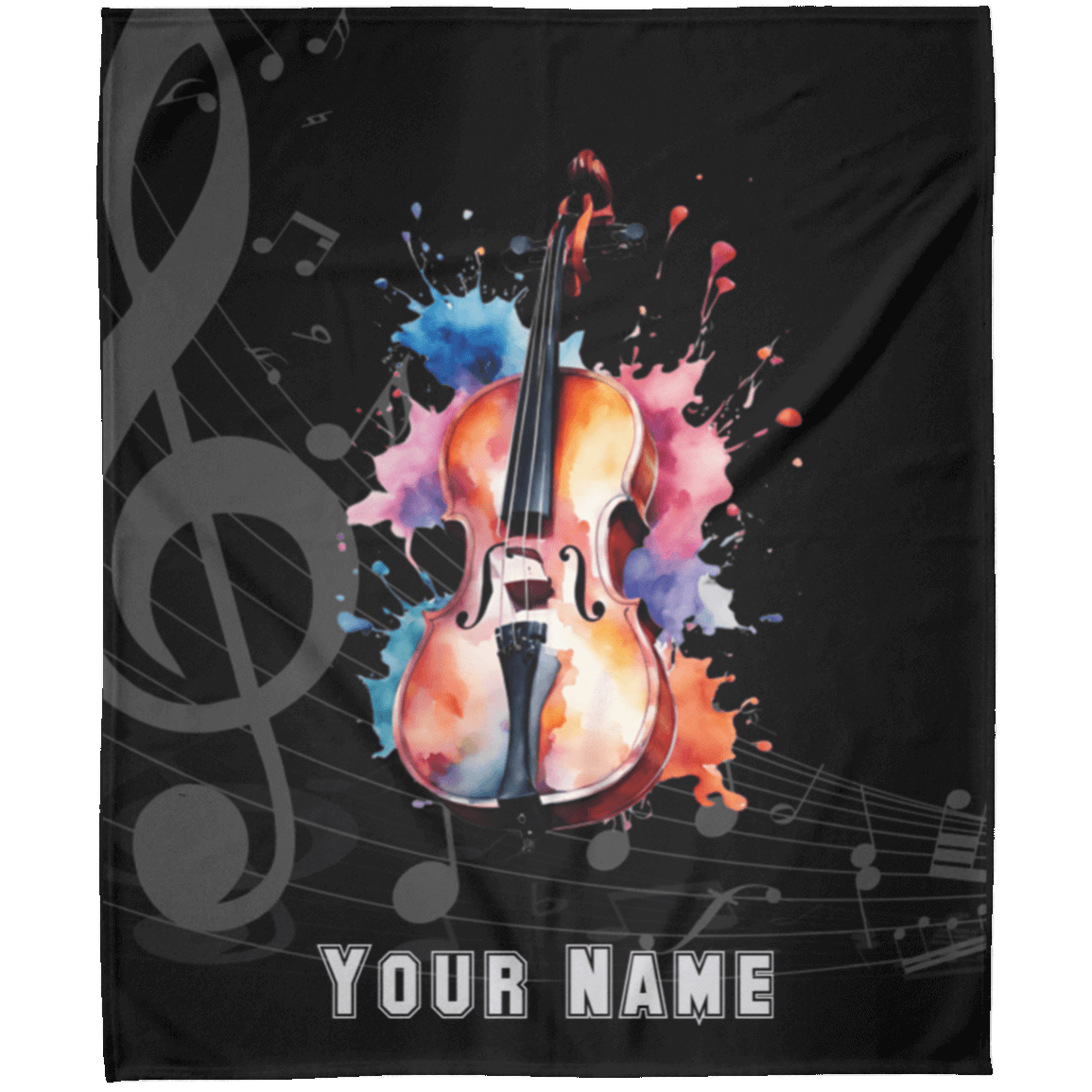 Personalized Cello Blanket