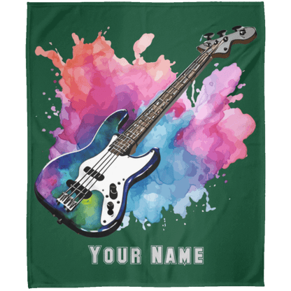 Personalized Bass Guitar Blanket