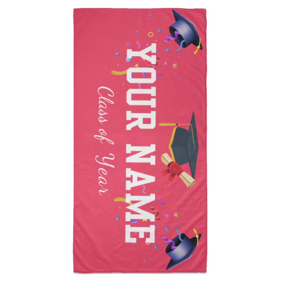 Customized Graduate Name Beach Towel