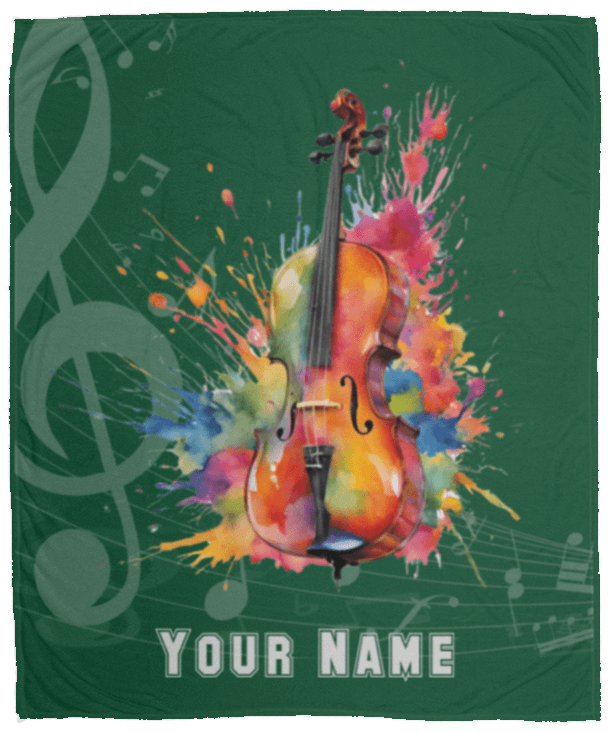 Personalized Cello Blanket