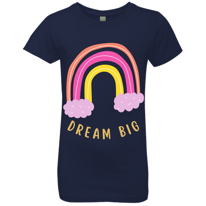 Rainbow Message Shirt Smile Good Vibes Only Love Wins Dream Big | Girls' Princess T-Shirt |