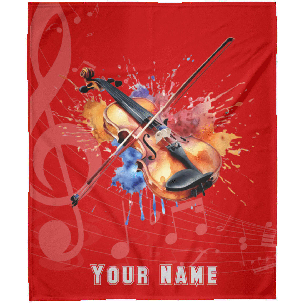 Personalized Violin-Viola Blanket