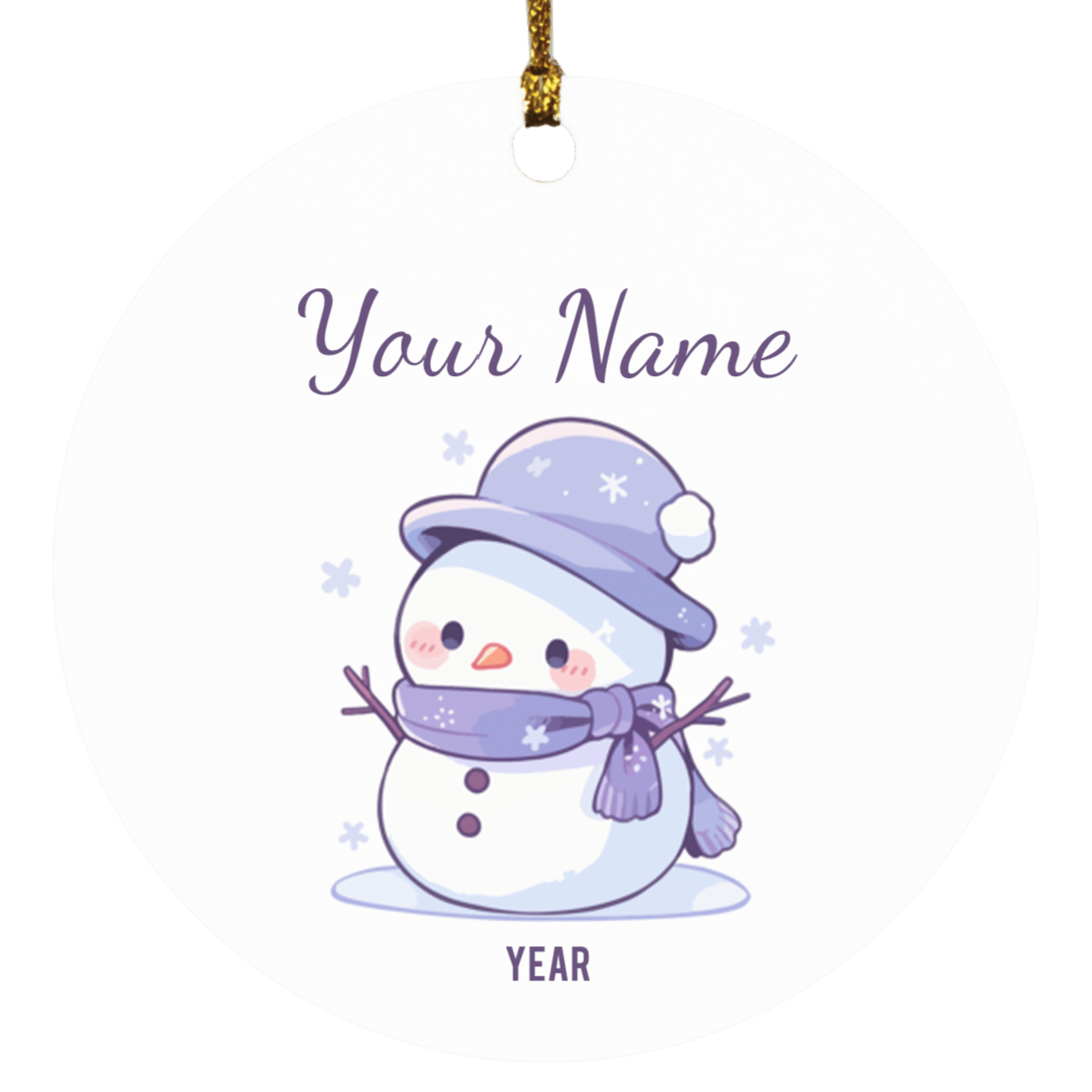 Personalized Snowman Ornament