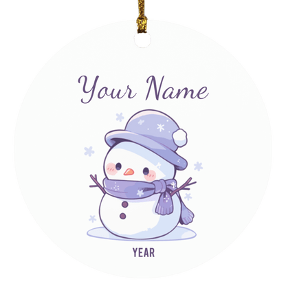 Personalized Snowman Ornament