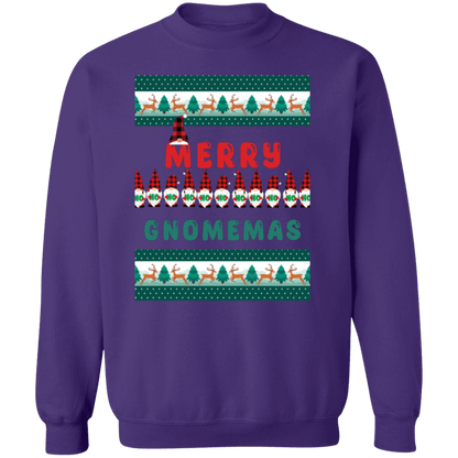 Merry Gnomemas Crewneck Pullover Sweatshirt | Ugly Christmas Sweater | Men, Pullover, Sweatshirts