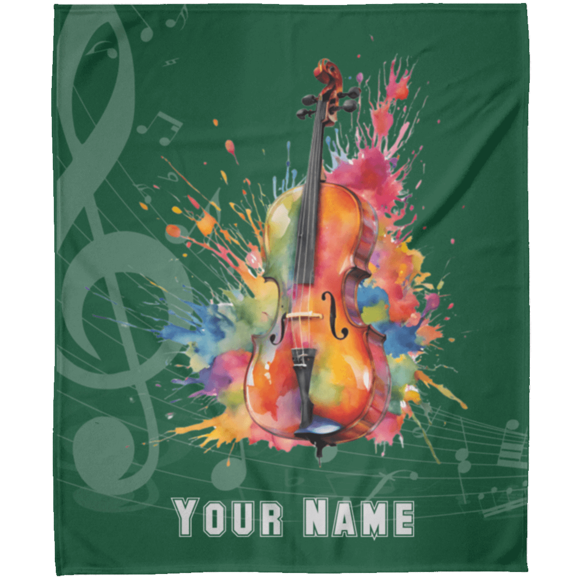 Personalized Cello Blanket