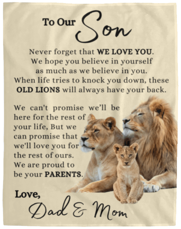 To Our Son - Always Proud of You - Fleece Blanket