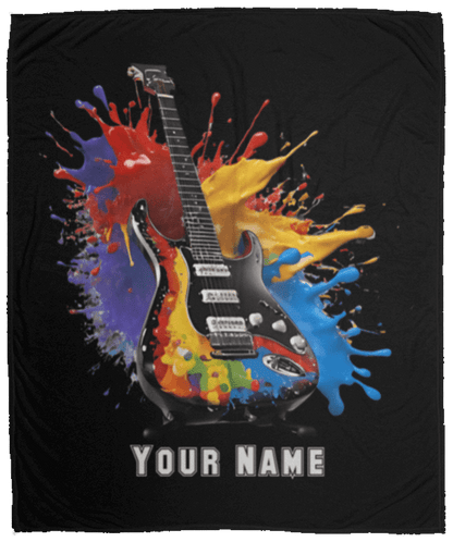 Personalized Electric Guitar Blanket