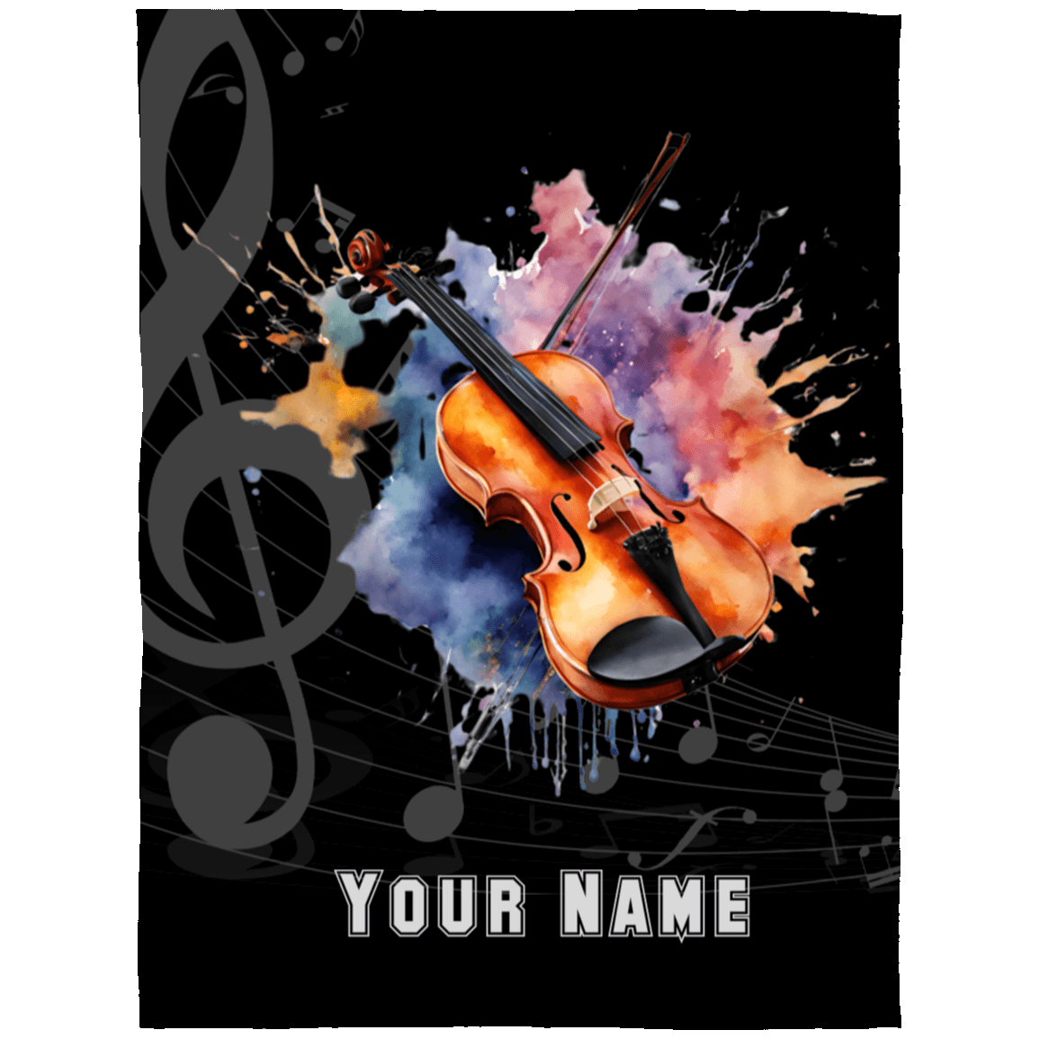 Personalized Violin-Viola Blanket