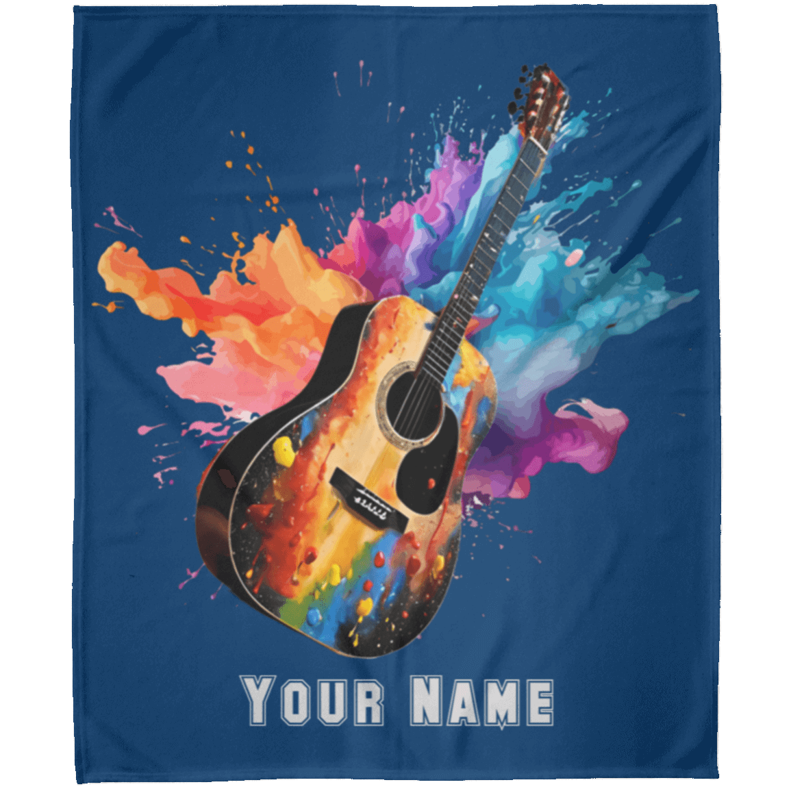 Personalized Acoustic Guitar Blanket