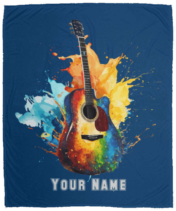 Personalized Acoustic Guitar Blanket