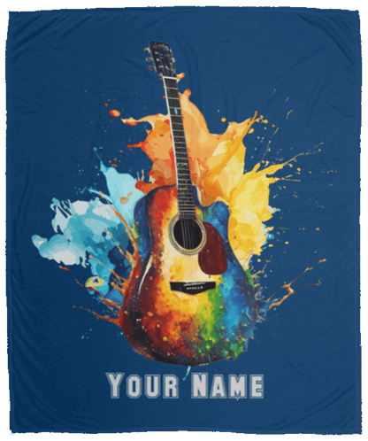 Personalized Acoustic Guitar Blanket