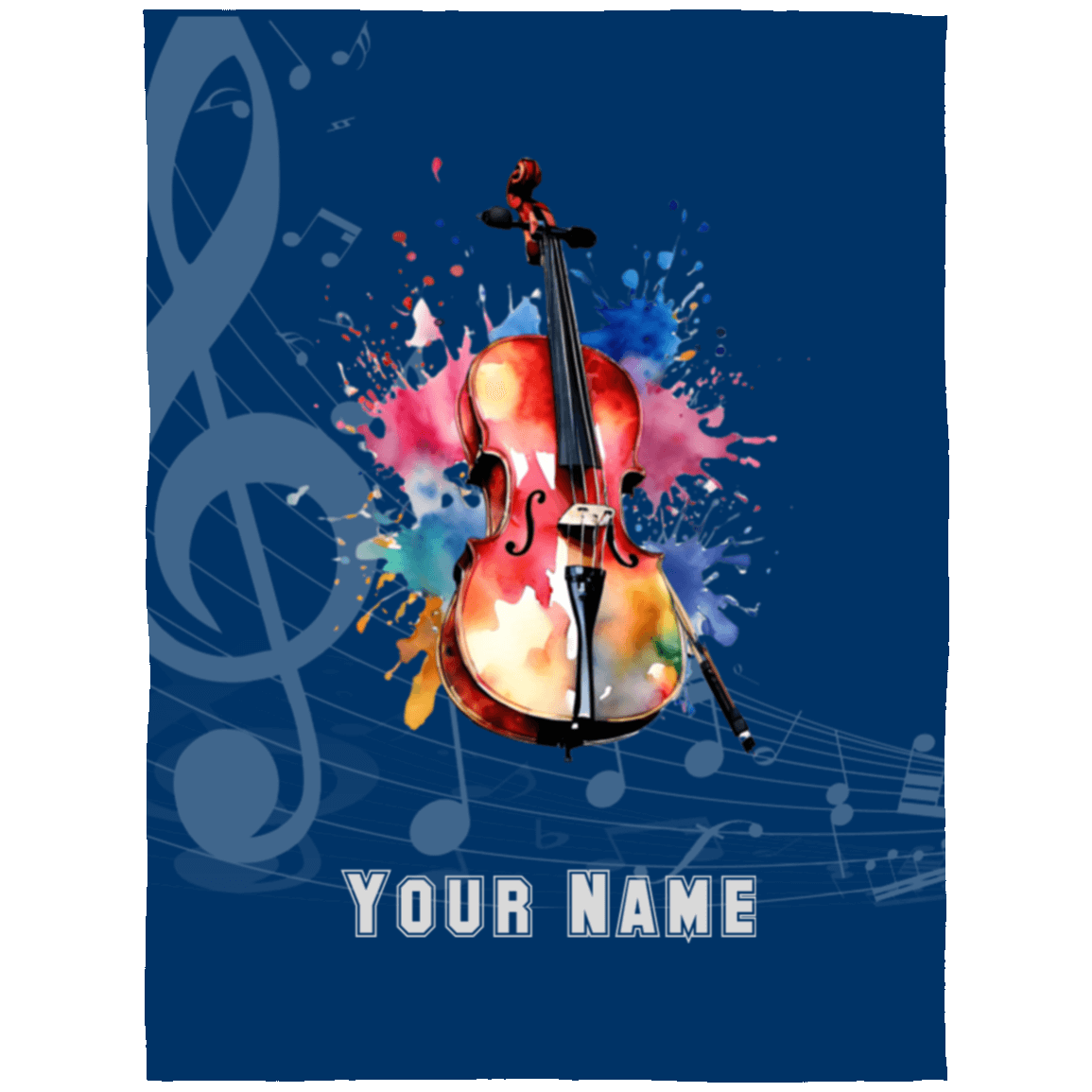 Personalized Cello Blanket