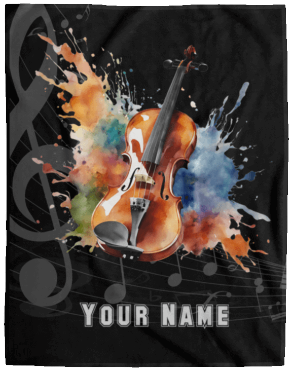 Personalized Violin-Viola Blanket