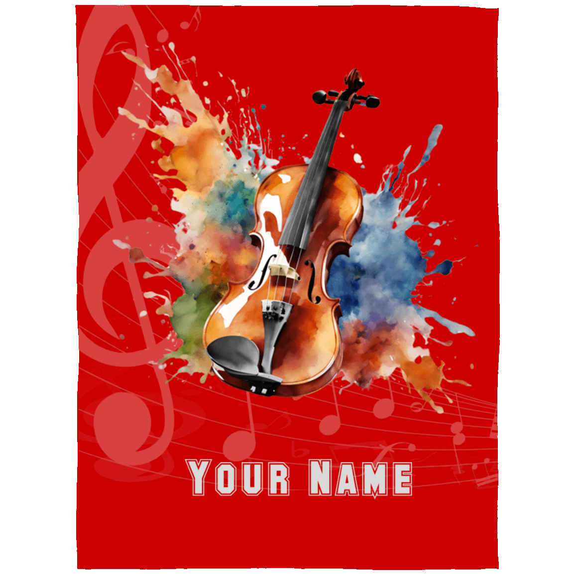 Personalized Violin-Viola Blanket