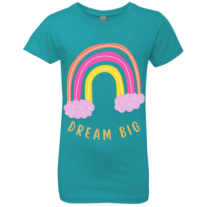 Rainbow Message Shirt Smile Good Vibes Only Love Wins Dream Big | Girls' Princess T-Shirt |