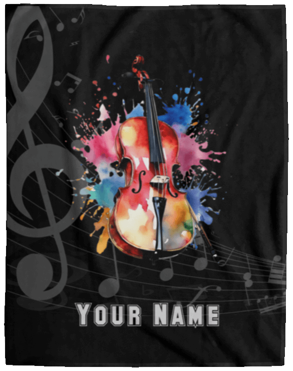 Personalized Cello Blanket