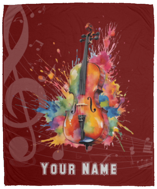 Personalized Cello Blanket