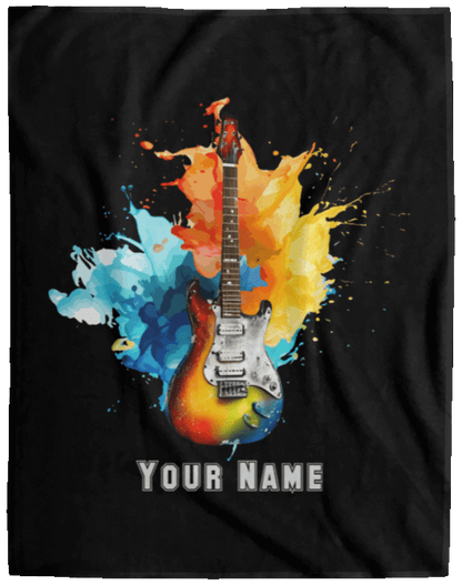 Personalized Electric Guitar Blanket