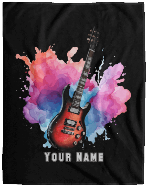 Personalized Electric Guitar Blanket