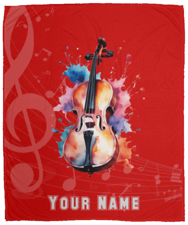 Personalized Cello Blanket