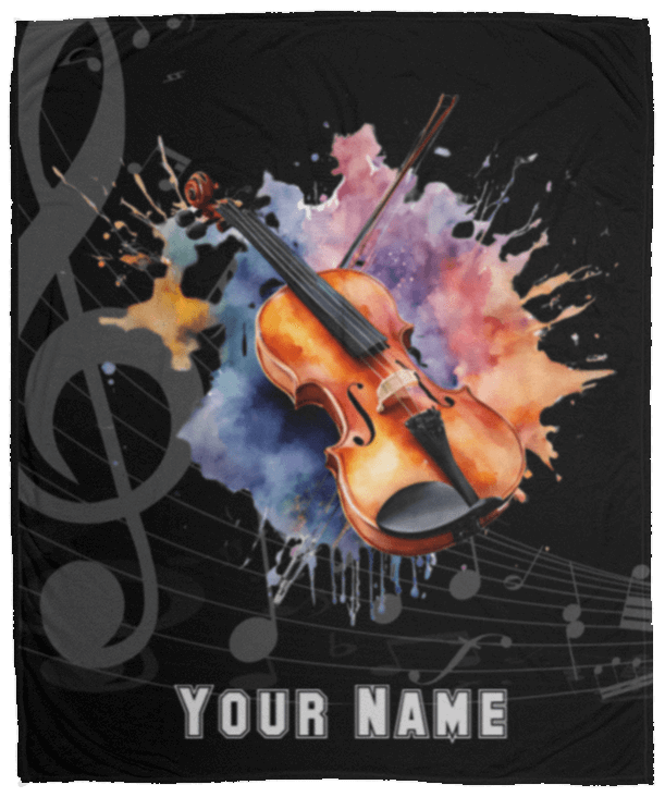 Personalized Violin-Viola Blanket