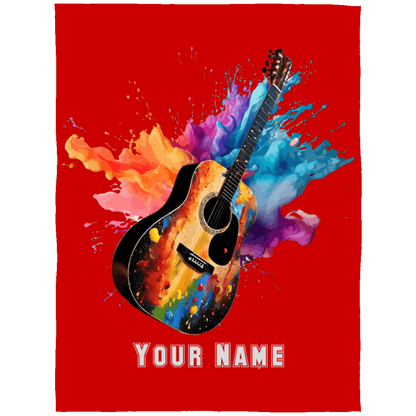 Personalized Acoustic Guitar Blanket