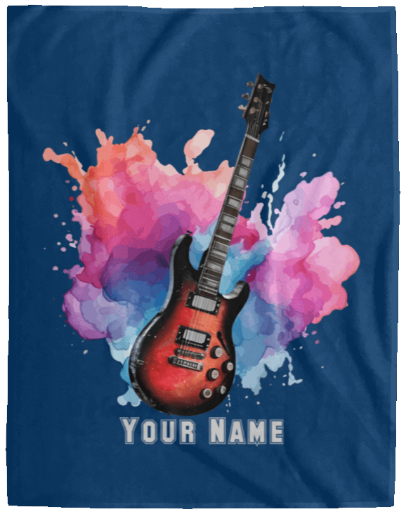 Personalized Electric Guitar Blanket