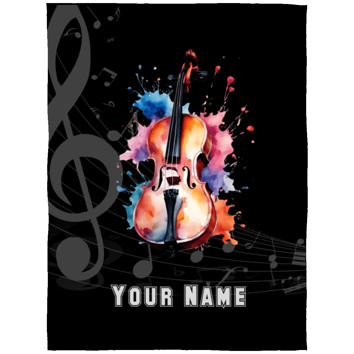 Personalized Cello Blanket