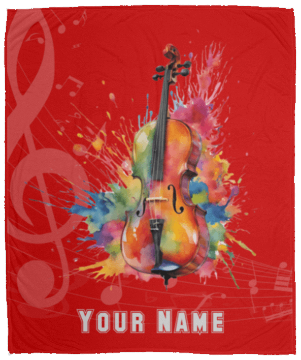 Personalized Cello Blanket