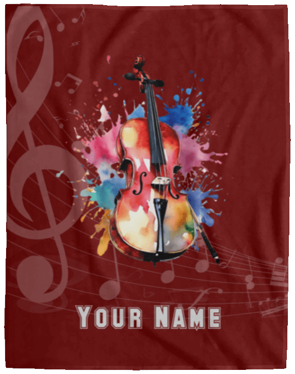 Personalized Cello Blanket