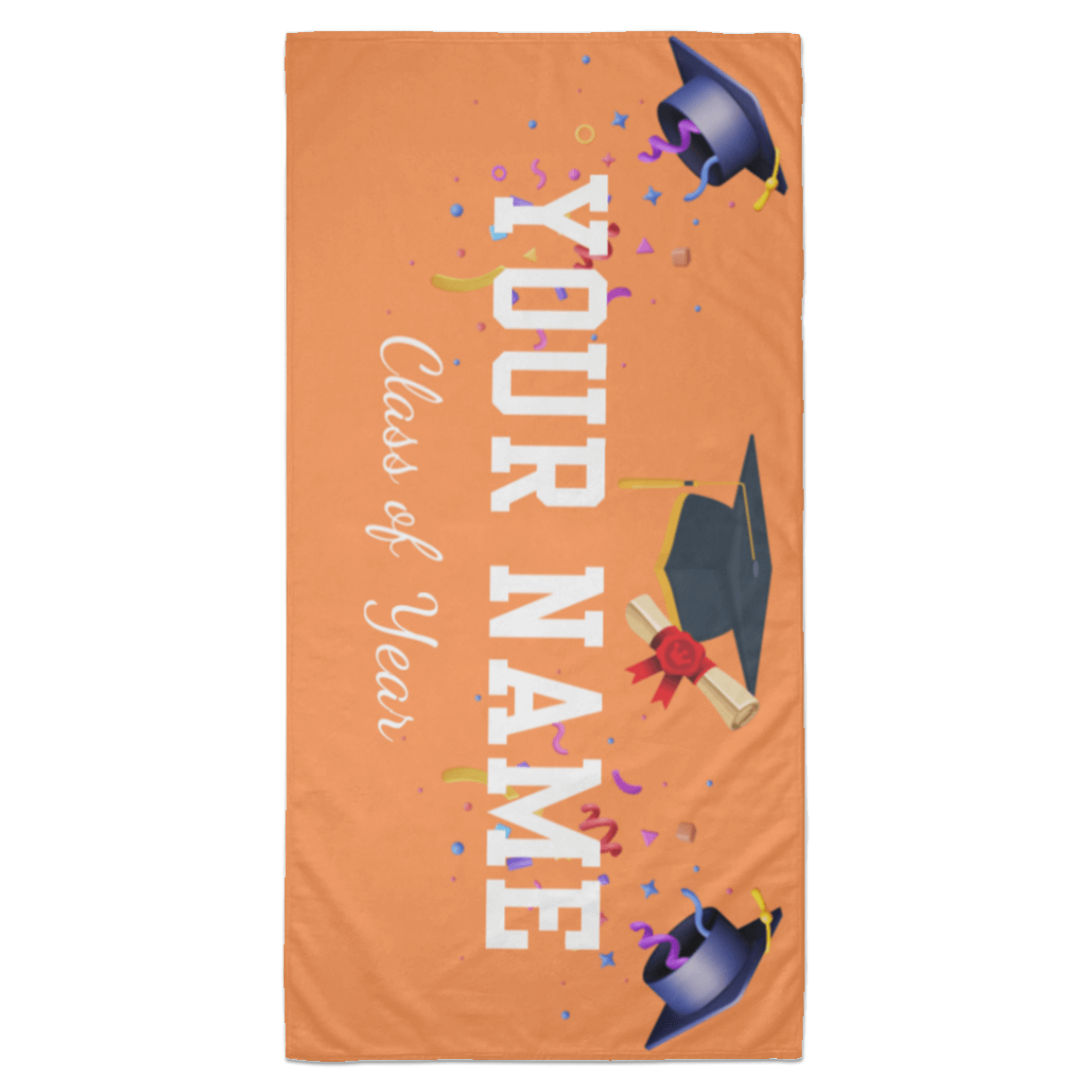 Customized Graduate Name Beach Towel