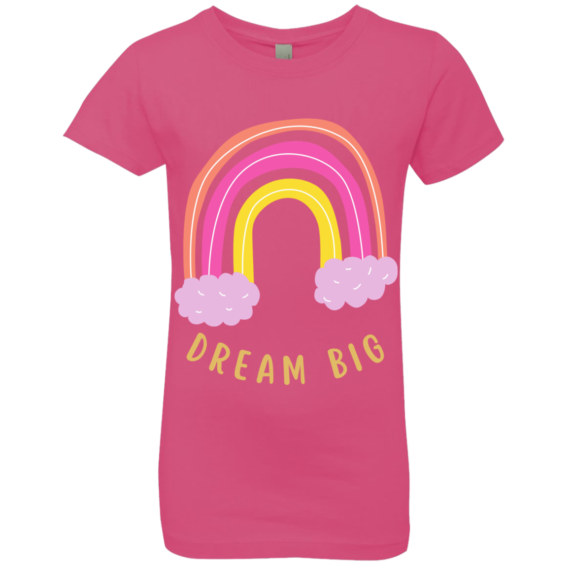 Rainbow Message Shirt Smile Good Vibes Only Love Wins Dream Big | Girls' Princess T-Shirt |