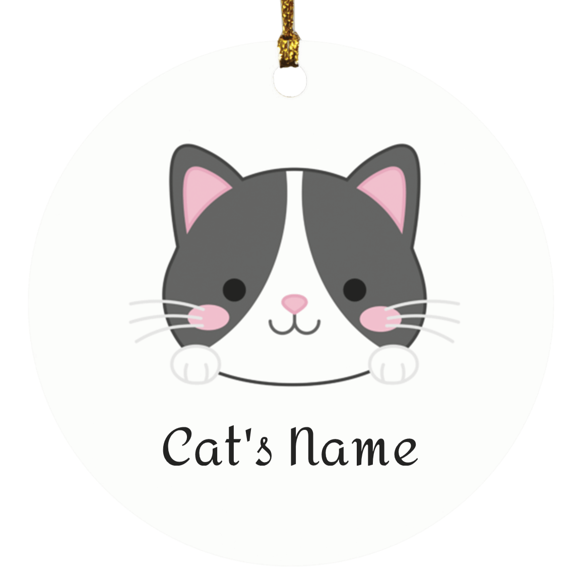 Personalized Cat's Name Ornament