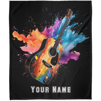 Personalized Acoustic Guitar Blanket