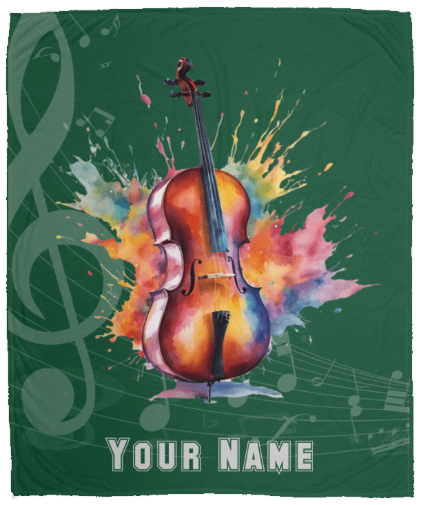 Personalized Cello Blanket