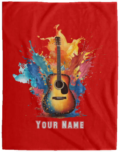 Personalized Acoustic Guitar Blanket