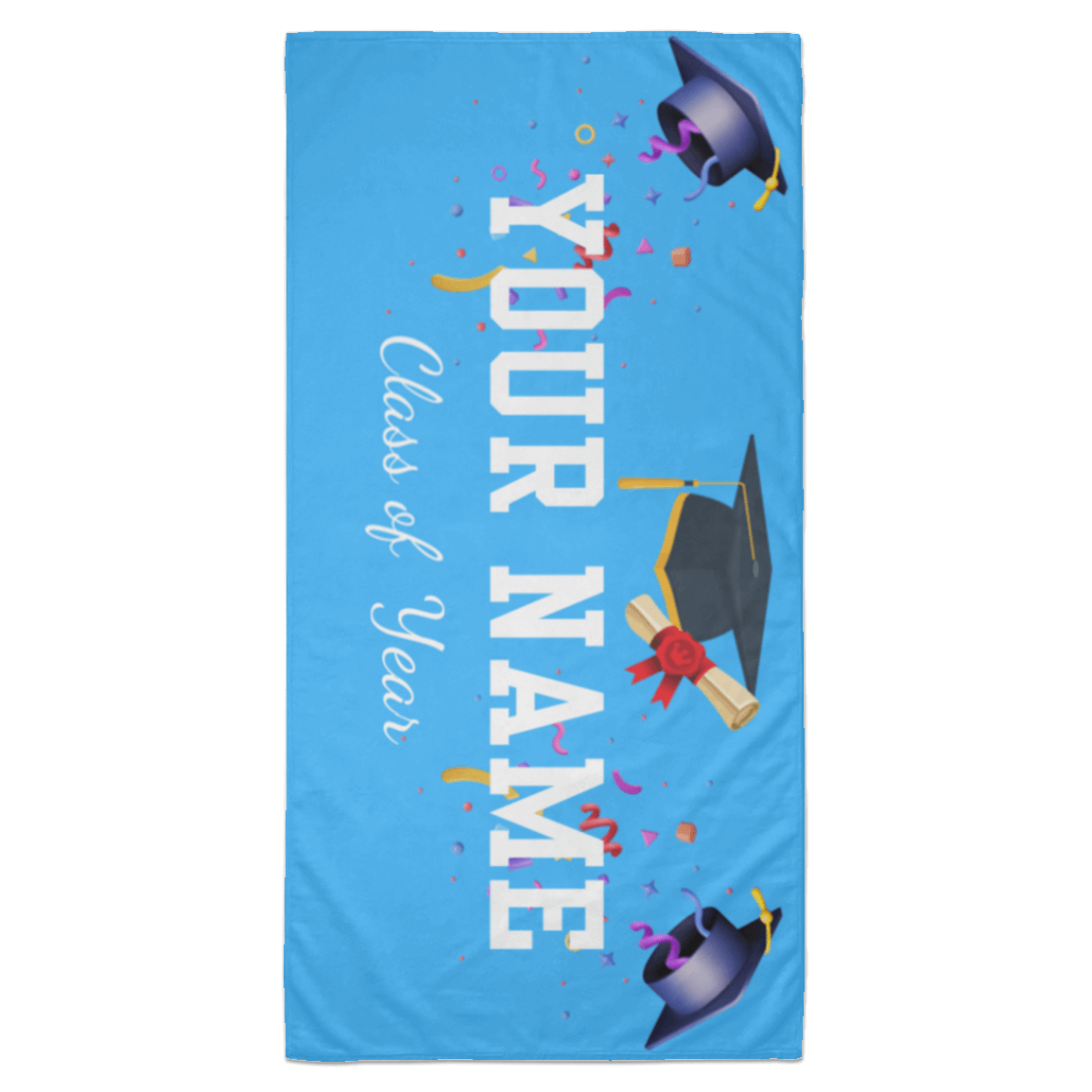 Customized Graduate Name Beach Towel