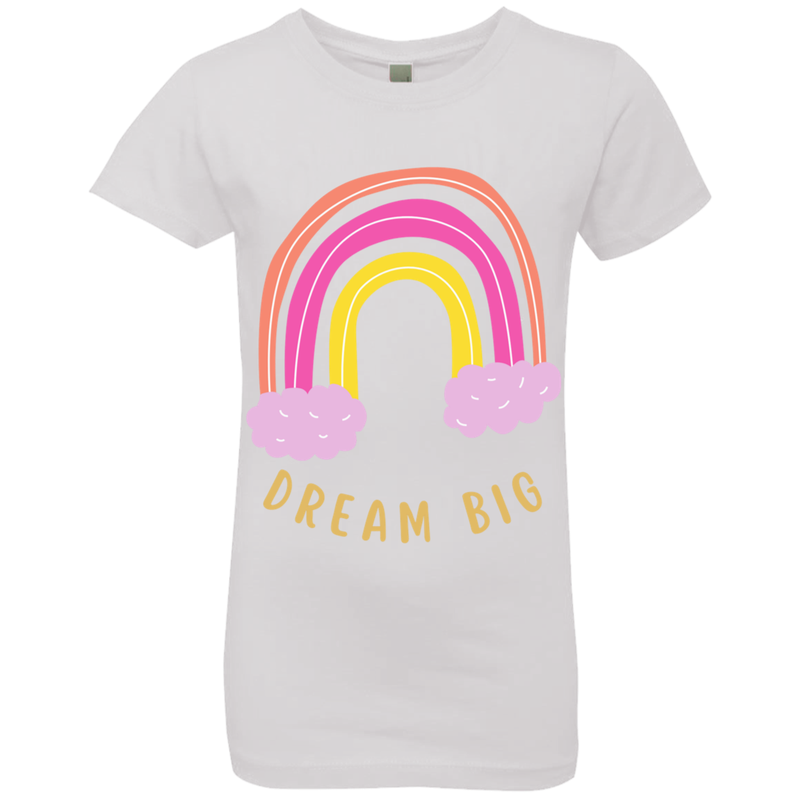 Rainbow Message Shirt Smile Good Vibes Only Love Wins Dream Big | Girls' Princess T-Shirt |