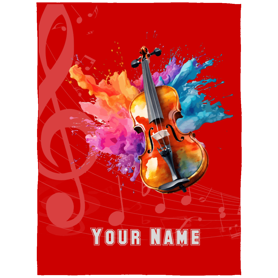 Personalized Violin-Viola Blanket