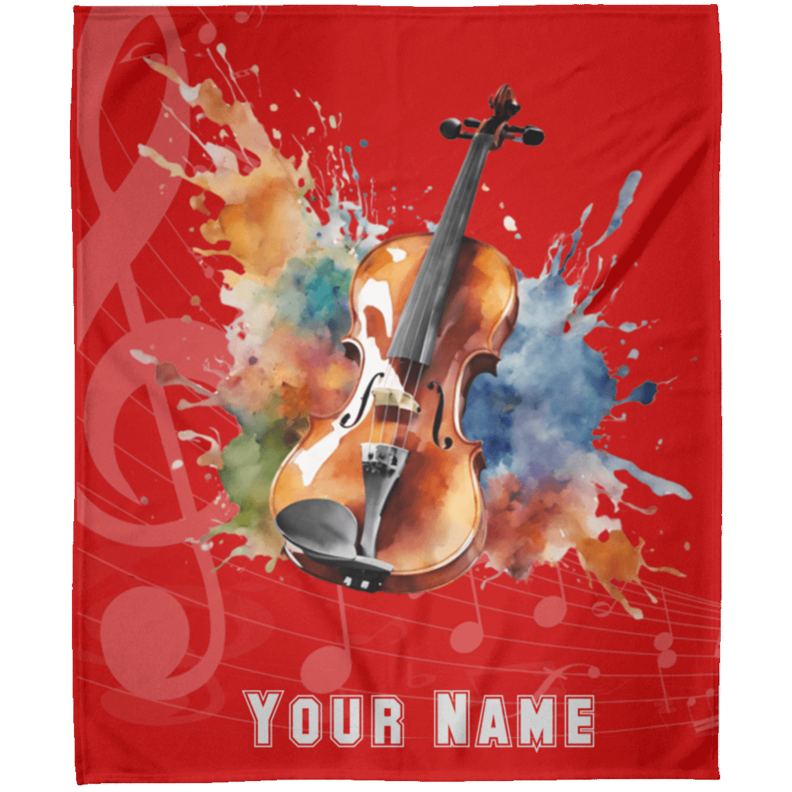 Personalized Violin-Viola Blanket