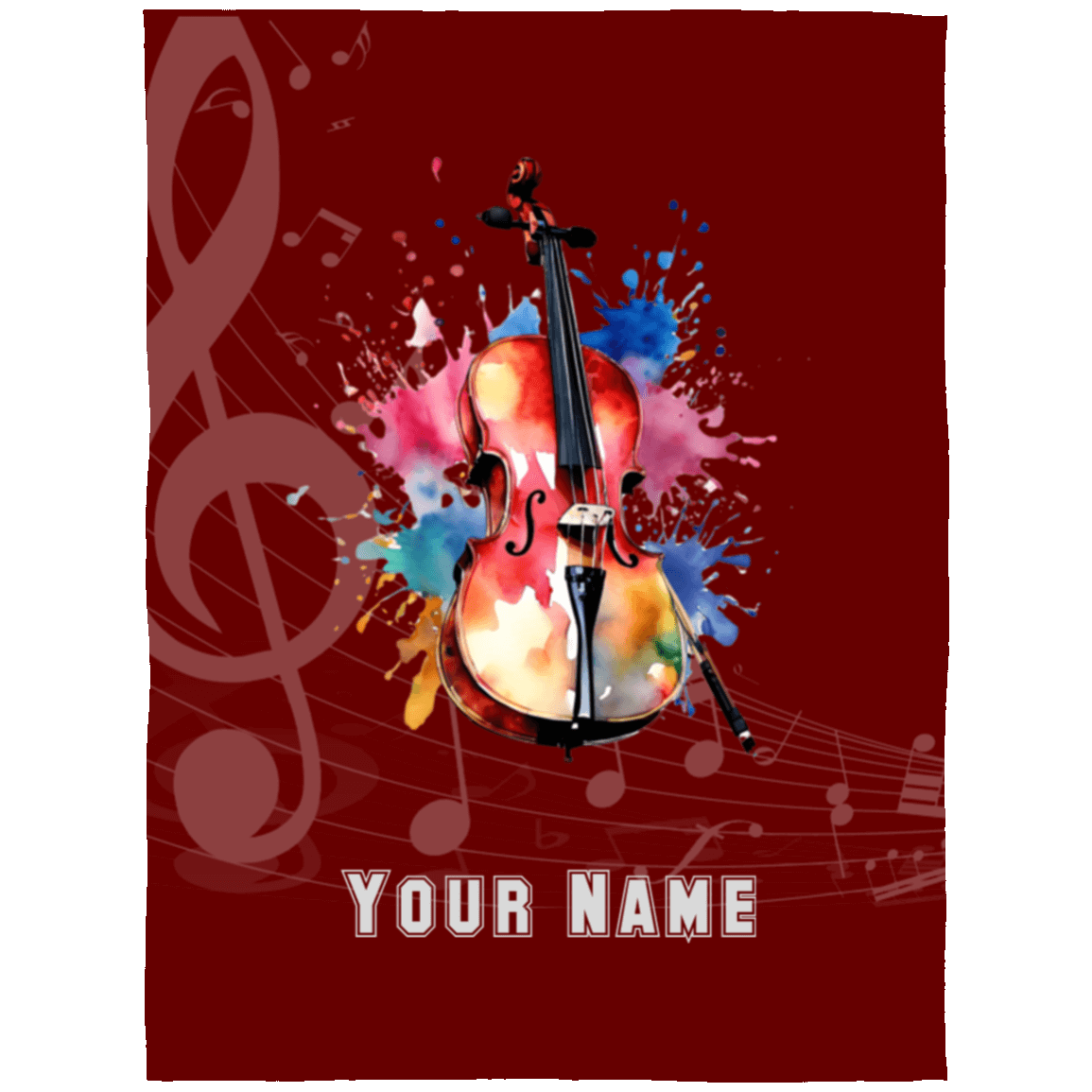 Personalized Cello Blanket