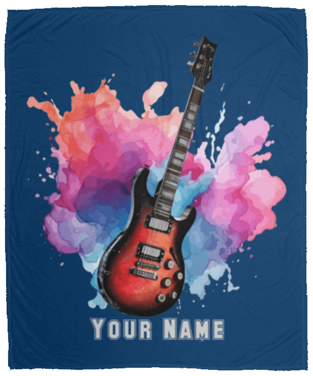 Personalized Electric Guitar Blanket