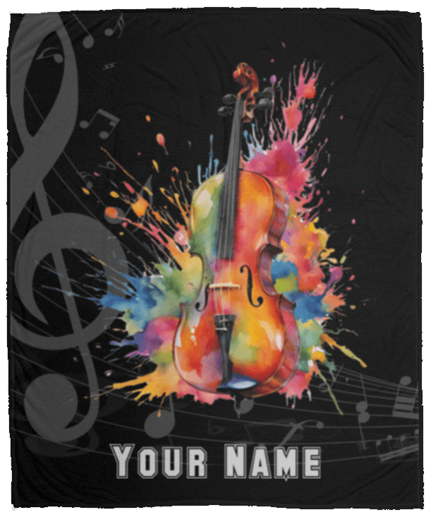 Personalized Cello Blanket