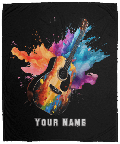 Personalized Acoustic Guitar Blanket