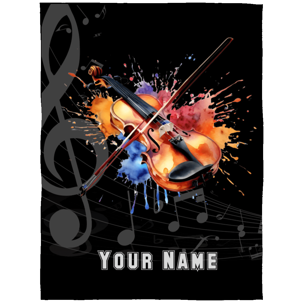 Personalized Violin-Viola Blanket