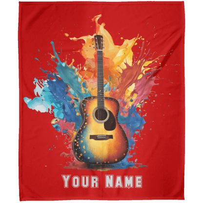 Personalized Acoustic Guitar Blanket