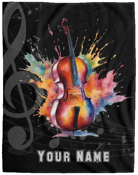 Personalized Cello Blanket