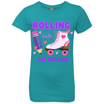 Rolling Into Customized Personalized Grade Shirt | Girls' Princess T-Shirt | Short Sleeve, T-Shirts, Youth