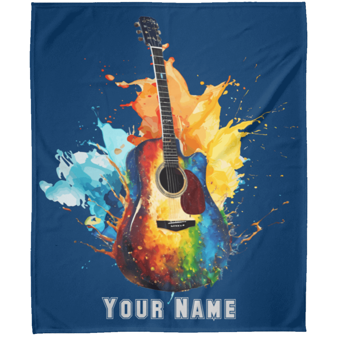 Personalized Acoustic Guitar Blanket